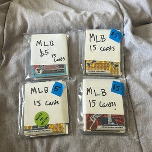 4x MLB HOT PACKS 50% 15 Cards Each Pack!